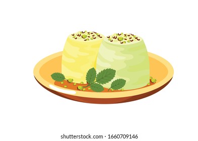 kulfi ice cream vector illustration on white Background