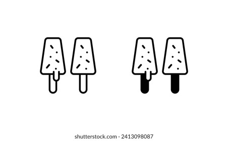 Kulfi icon design with white background stock illustration