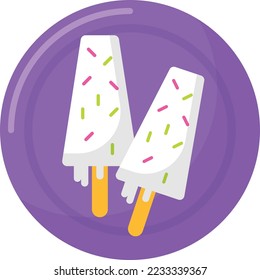 kulfi or  qulfi Concept, sweet of the Indian subcontinent and Mughalai frozen dairy dessert vector color icon design, Asian Cuisines symbol, Most Popular Dishes Sign, Street Foods stock illustration 