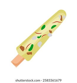 Kulfi, Summer Flat Vector Illustration. Isolated