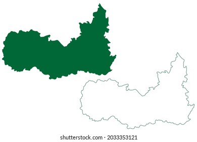 Kulgam district (Jammu and Kashmir union territory, Republic of India) map vector illustration, scribble sketch Kolgom map