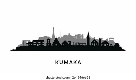 Kumaka silhueta skyline Minimalista CIty.