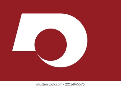 Kumamoto flag, Japan prefecture. Vector illustration