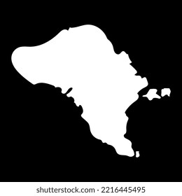Kume island map. Vector illustration