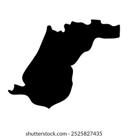 Mapa do distrito de Kumi, divisão administrativa de Uganda. Ilustração vetorial.