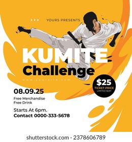 kumite challenge flyer design template