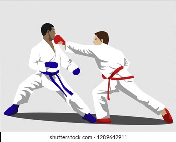 kumite or karate combat