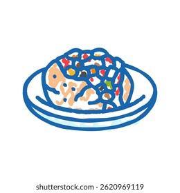 kumpir cozinha turca ícone doodle esboço vetor. kumpir símbolo turco. ilustração símbolo isolado