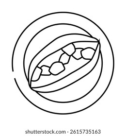 kumpir turkish cuisine line icon vector. kumpir turkish cuisine sign. isolated contour symbol black illustration