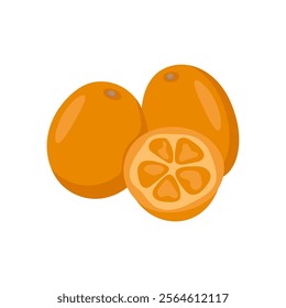 Kumquat, African Symbols Vector Illustration