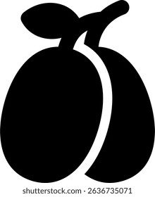 Kumquat glyph icon design style