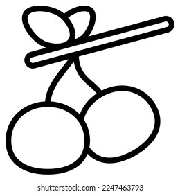 kumquat icon with outline style. Suitable for website design, logo, app and UI. Based on the size of the icon in general, so it can be reduced.	
