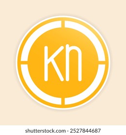 Kuna coins icons. croatian money symbol, trendy gradient fill currency logo for designers.