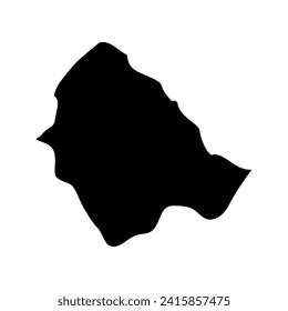 Mapa de la región de Kuna de Wargandi, división administrativa de Panamá. Ilustración vectorial.