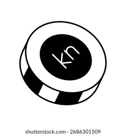 Ícone Kuna limpo e ilustração vetorial moderna