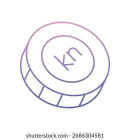 Kuna icon clean and modern vector illustration