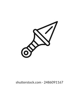 Kunai icon logo sign vector outline
