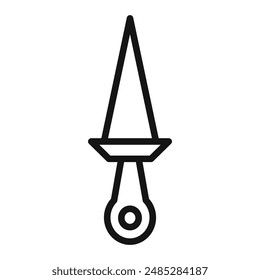 Kunai icon mark in filled style