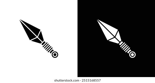 Kunai icon Outline sign symbol set