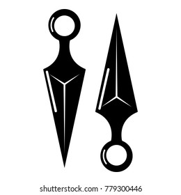 Kunai icon. Simple illustration of kunai vector icon for web