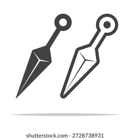 Kunai icon transparent vector isolated