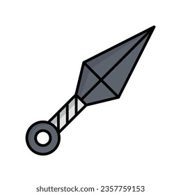 kunai icon vector design template in white background
