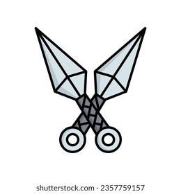 kunai icon vector design template in white background