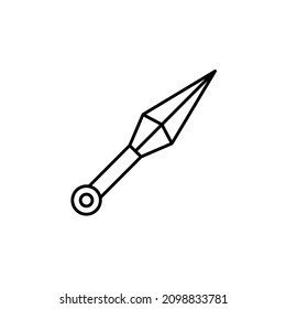 Kunai icon vector illustration logo template for many purpose. Isolated on white background.