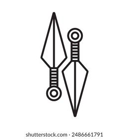 kunai icon vector illustration logo design