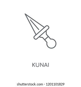 Kunai linear icon. Kunai concept stroke symbol design. Thin graphic elements vector illustration, outline pattern on a white background, eps 10.