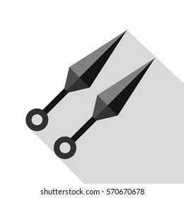 Kunai, ninja weapon icon. Flat illustration of kunai, ninja weapon vector icon for web   on white background
