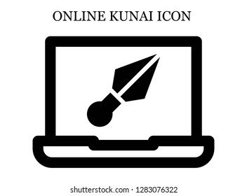 Kunai search icon. Editable Kunai search icon for web or mobile.