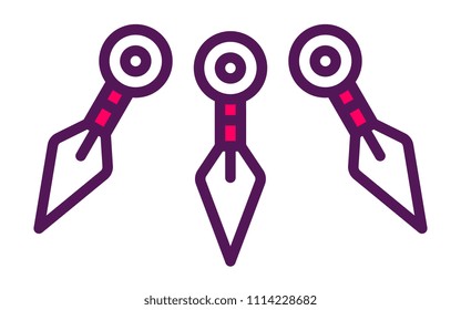 kunai two color icon