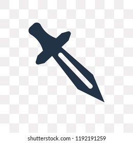 Kunai vector icon isolated on transparent background, Kunai transparency concept can be used web and mobile