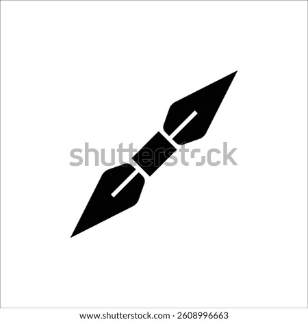 kunai vector icon line template