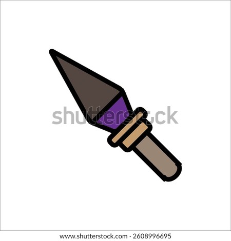 kunai vector icon line template