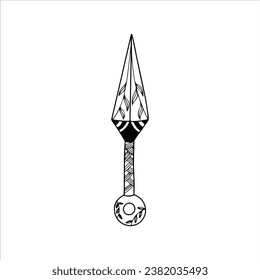 kunai vector illustration with concept