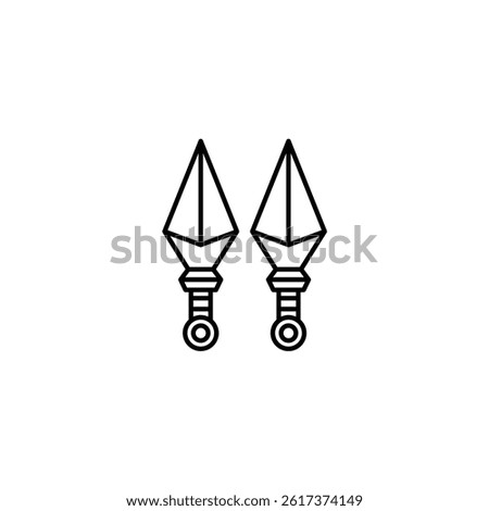 Kunai vector line icon icons design