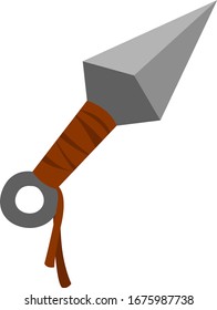 Armamento Kunai, ilustración, vector sobre fondo blanco.