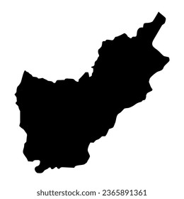 Kunar province map, administrative division of Afghanistan.