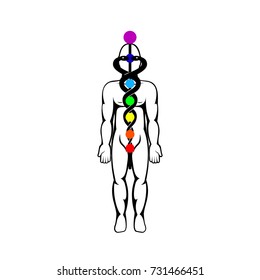 Kundalini energy vector illustration.