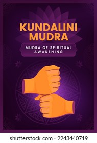 Kundalini Mudra Hand Gesture - Vector illustration