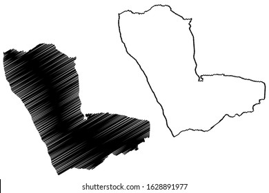 Kunene Region (Regions of Namibia, Republic of Namibia) map vector illustration, scribble sketch Kunene map
