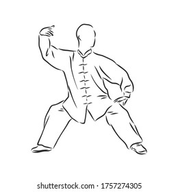 drawing of kung fu fighter