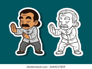Kung Fu Fighter Cartoon Character