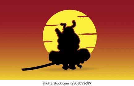 Kung fu, Karate , designed on sunset or sunrise background graphic vector.