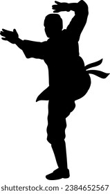 kung Fu karate logo design silhouette