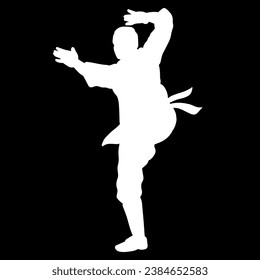 kung Fu karate silhouette vector file