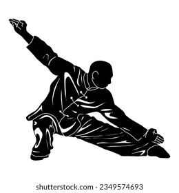 Kung fu movement images, suitable for posters, logos, symbols, education and more