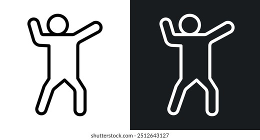 Kung fu outlined icon vector collection.